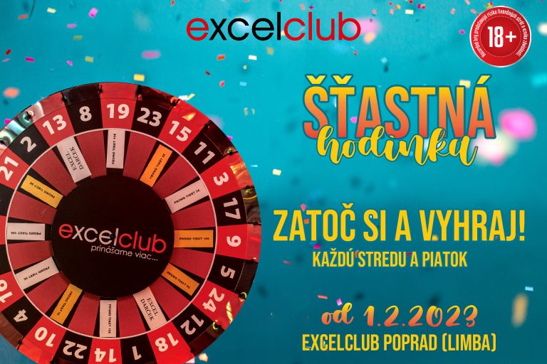 šťastná hodinka celý február excelclub Poprad