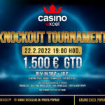 KNOCKOUT TOURNAMENT 22.2.2023 casino excel Poprad 1.500 € GTD