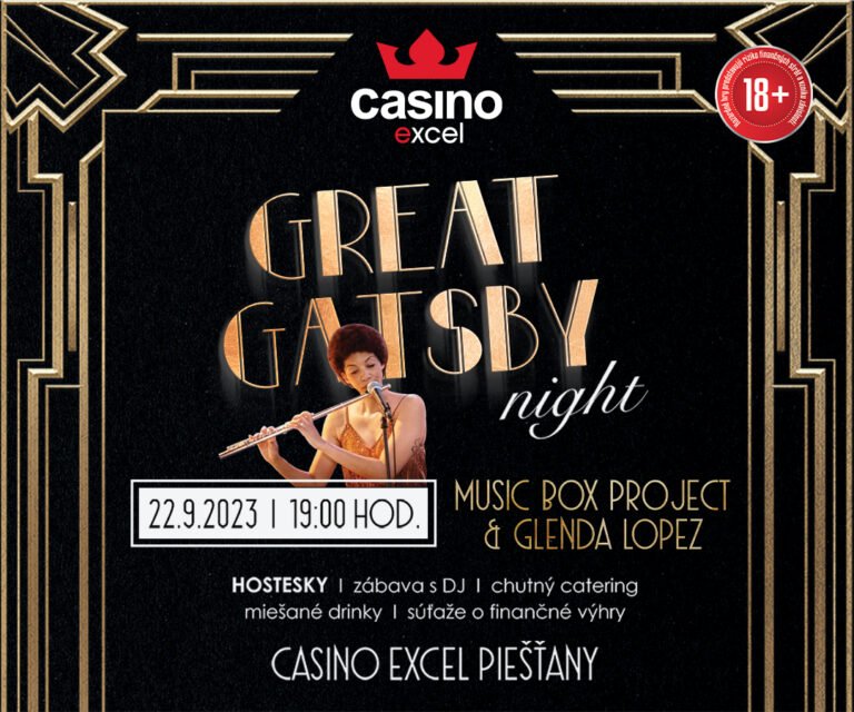 GREAT GATSBY NIGHT 22.9.2023 casino excel Piešťany