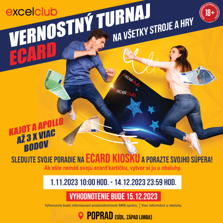 E-CARD VERNOSTNÝ TURNAJ 1.11. - 15.12.2023 excelclub Poprad