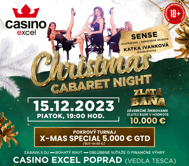 CHRISTMAS CABARET NIGHT 15.12.2023 casino excel Poprad