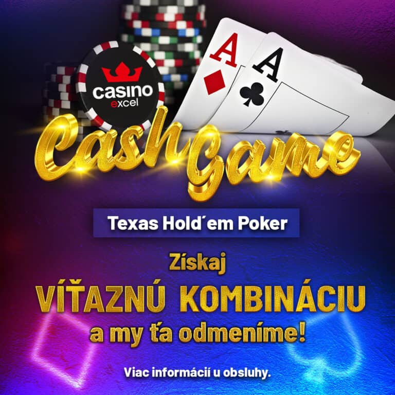 CASH GAME víťazné kombinácie - casino excel Prievidza