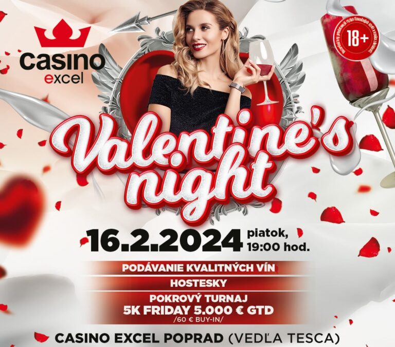 VALENTINE´S NIGHT 16.2.2024 casino excel Poprad