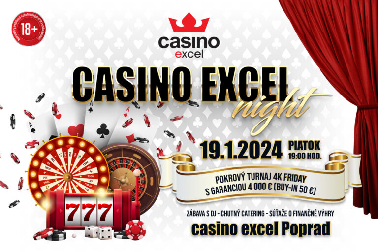 CASINO EXCEL NIGHT 19.1.2024 casino excel Poprad