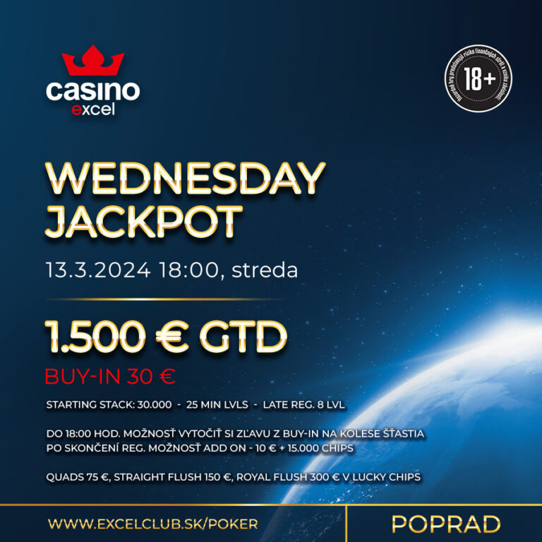 WEDNESDAY JACKPOT 13.3.2024 casino excel Poprad
