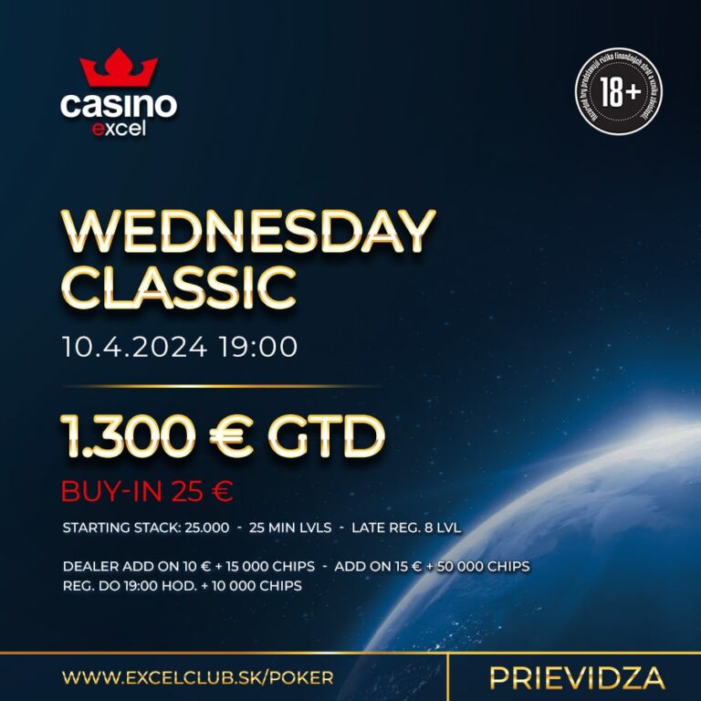 WEDNESDAY CLASSIC 10.4.2024 casino excel Prievidza