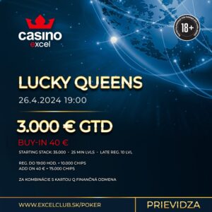 LUCKY QUEENS 26.4.2024 casino excel Prievidza