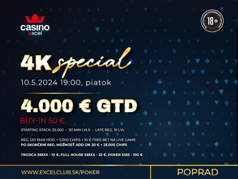 4K SPECIAL casino excel Poprad