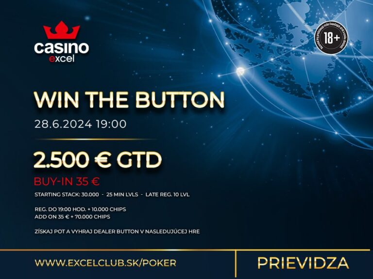 WIN THE BUTTON 28.6.2024 casino excel Prievidza