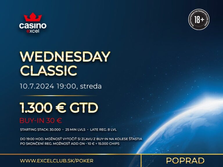 WEDNESDAY CLASSIC 10.7.2024 casino excel Poprad