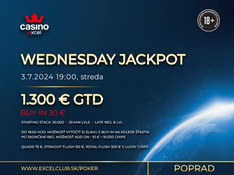 WEDNESDAY JACKPOT 3.7.2024 casino excel Poprad