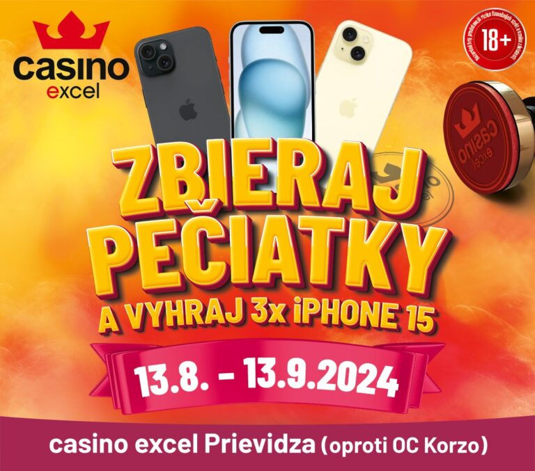 VYHRAJ 3X IPHONE 15 casino excel Prievidza