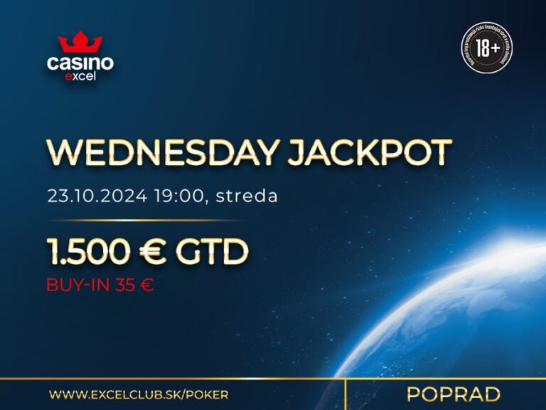 WEDNESDAY JACKPOT 23.10.2024 casino excle Poprad