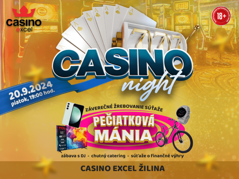 CASINO NIGHT 20.9.2024 casino excel Žilina