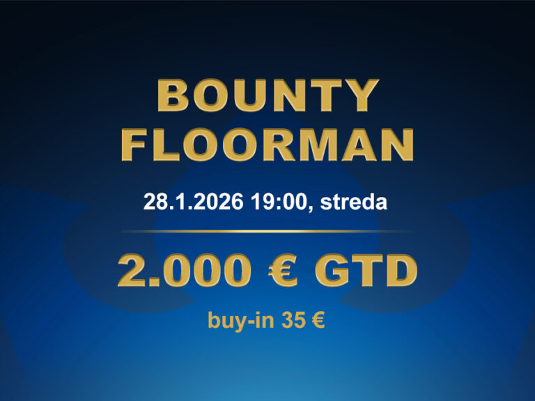 BOUNTY FLOORMAN 28.1.2026 casino excel Poprad