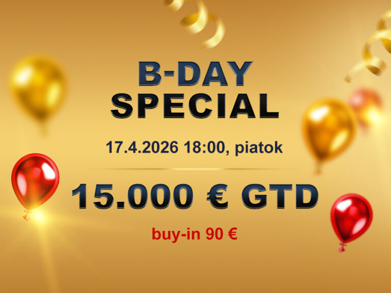 B-DAY SPECIAL 17.4.2026 casino excel Poprad